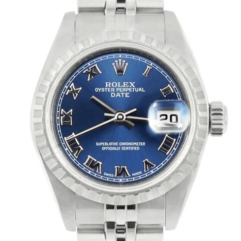 Rolex Oyster Perpetual Lady Date 79240 – 2002 Blue Roman 